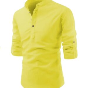 Reliable Multicoloured Cotton Linen Solid Kurta For Men Pack Of 2