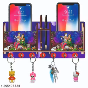 D.P Collection Premium Unique Stylish 2 Box Radha Krishna Wooden Key Holder