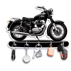 Royal Enfield Motorcycle Key Holder Wall Hanging black
