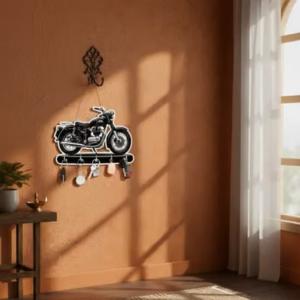 Royal Enfield Motorcycle Key Holder Wall Hanging black